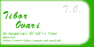 tibor ovari business card